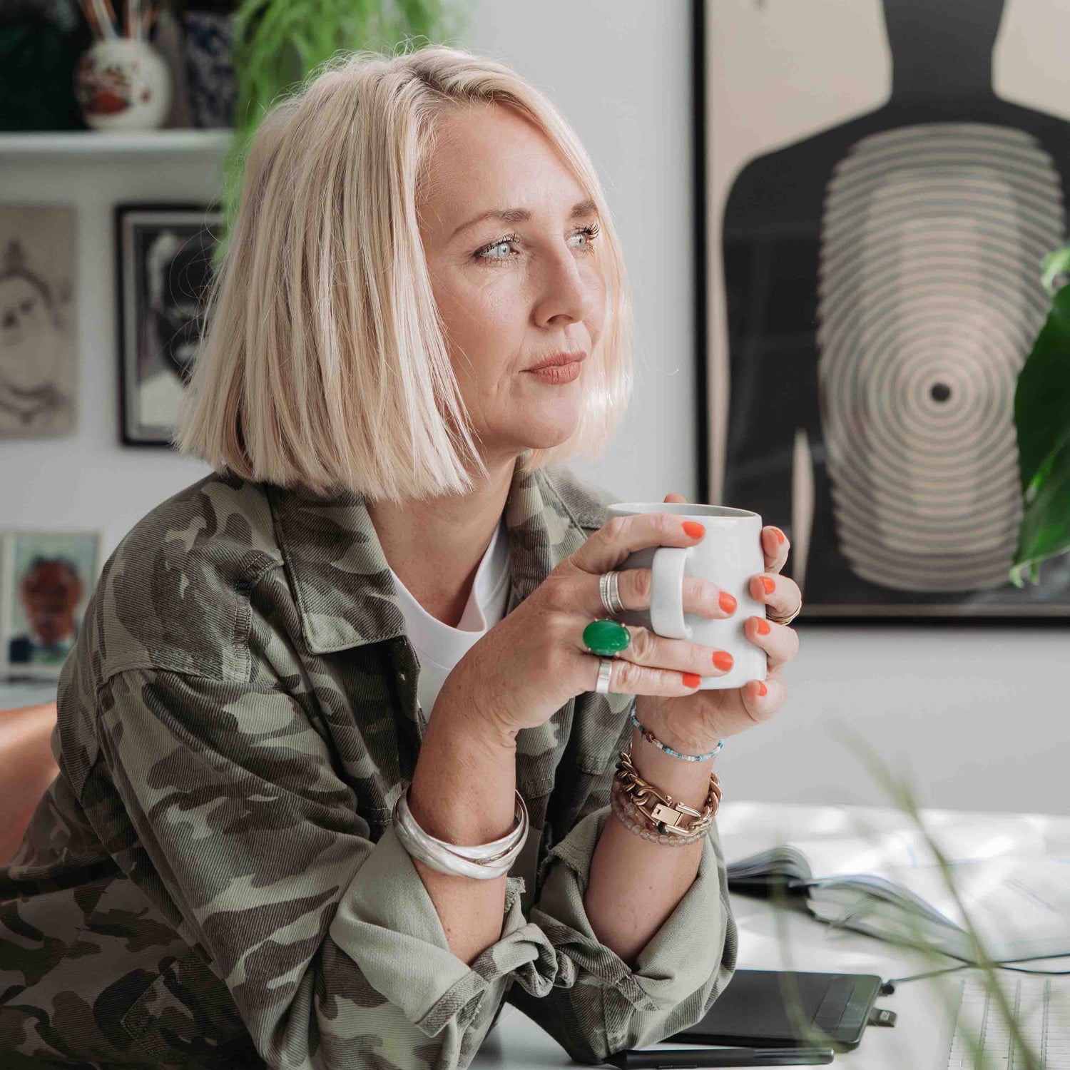 Pia in her studio