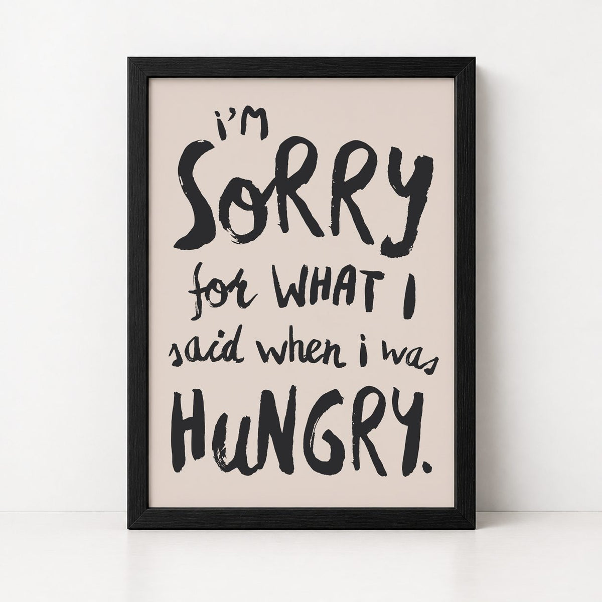 Hangry | Framed Print - burnt peach.