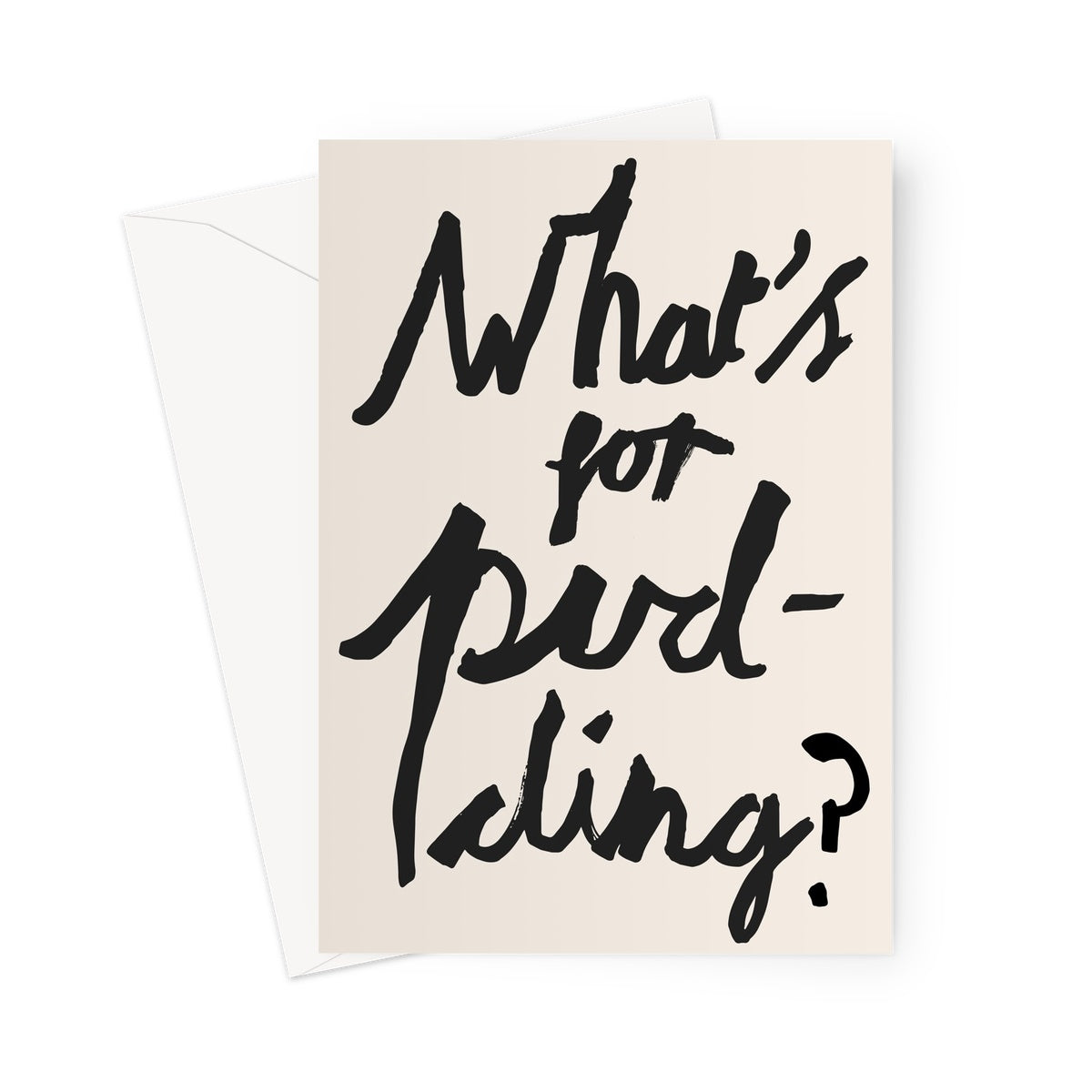 What's for Pudding? Stone / Charcoal Greeting Card