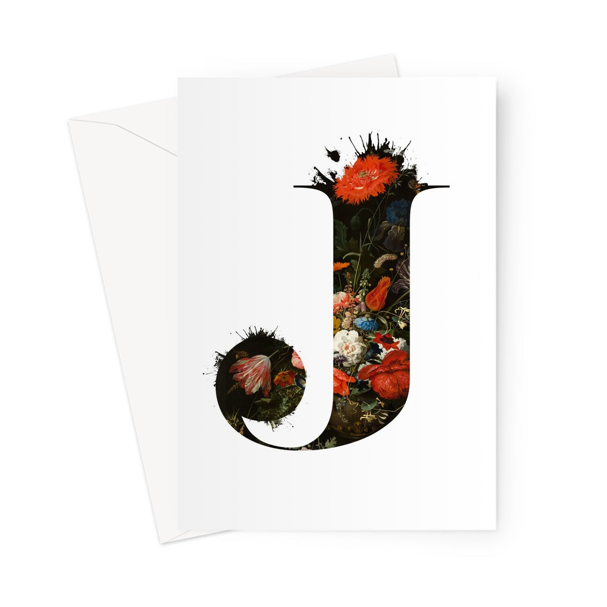 MY TYPE OF BLOOMS - J Greeting Card