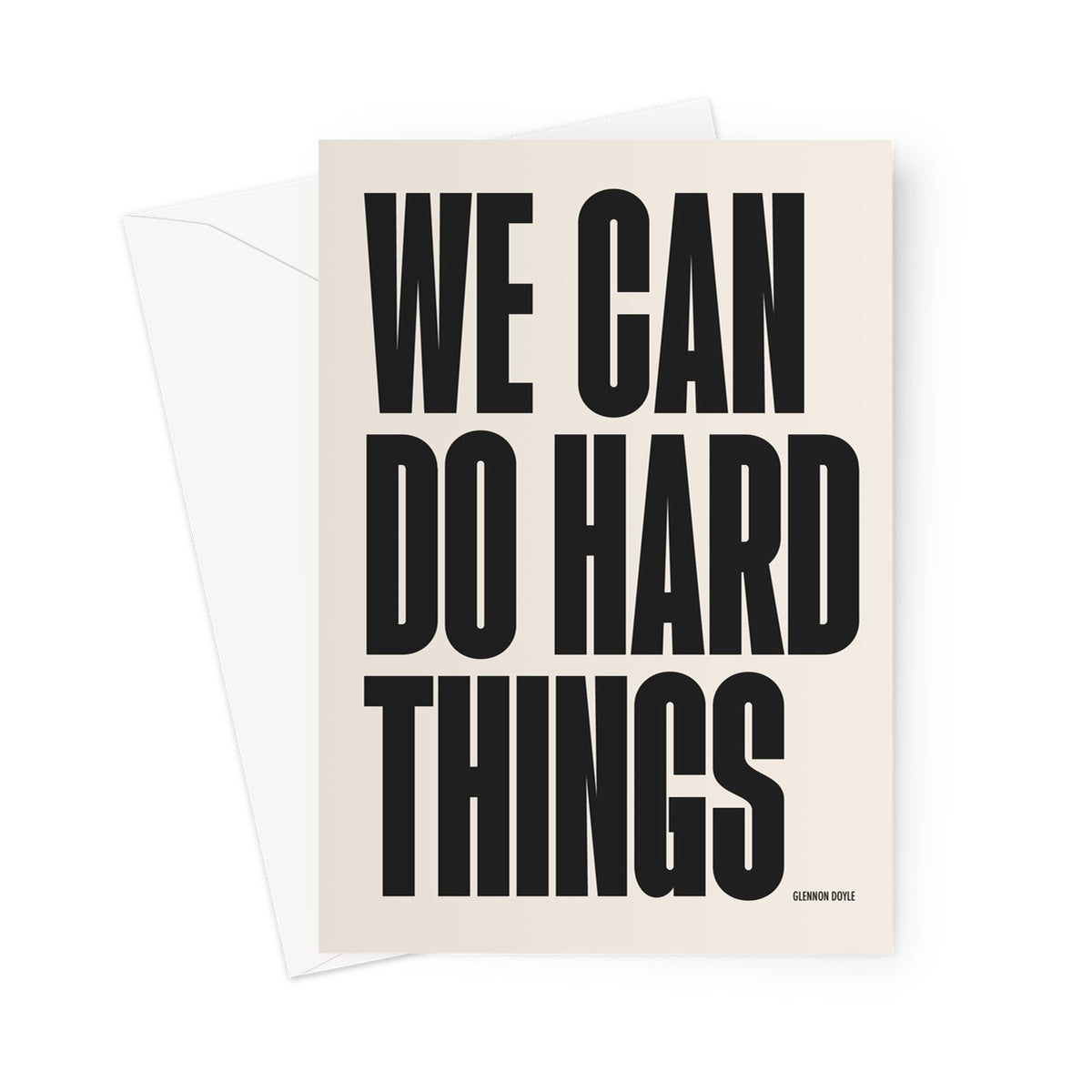HARD THINGS - Stone / Charcoal Greeting Card