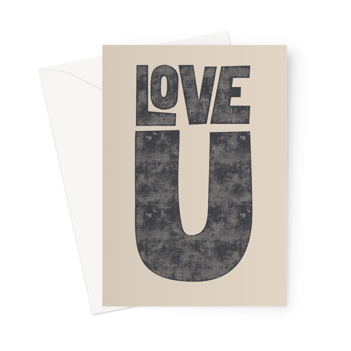 LOVE U - Vintage Greeting Card