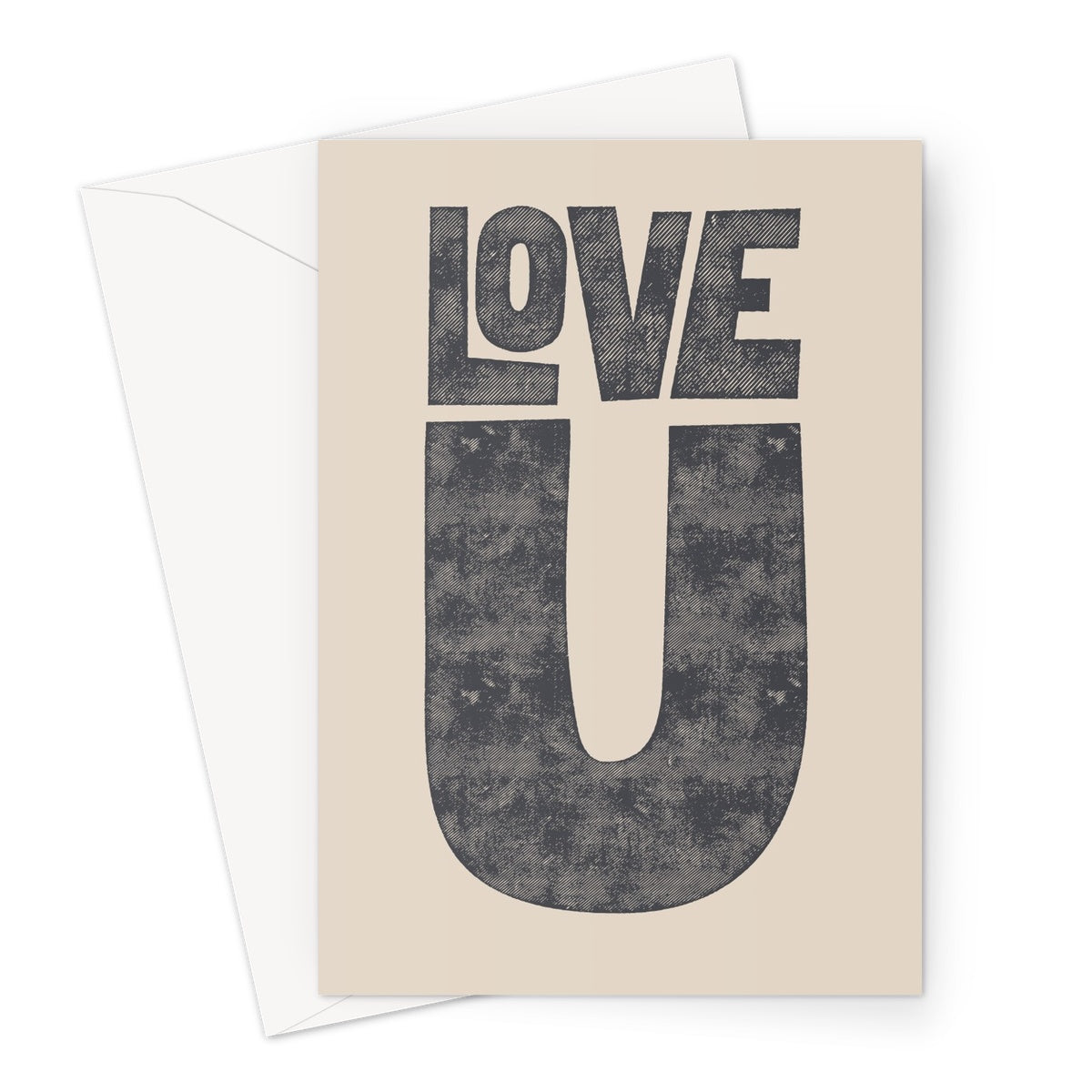 LOVE U - Vintage Greeting Card