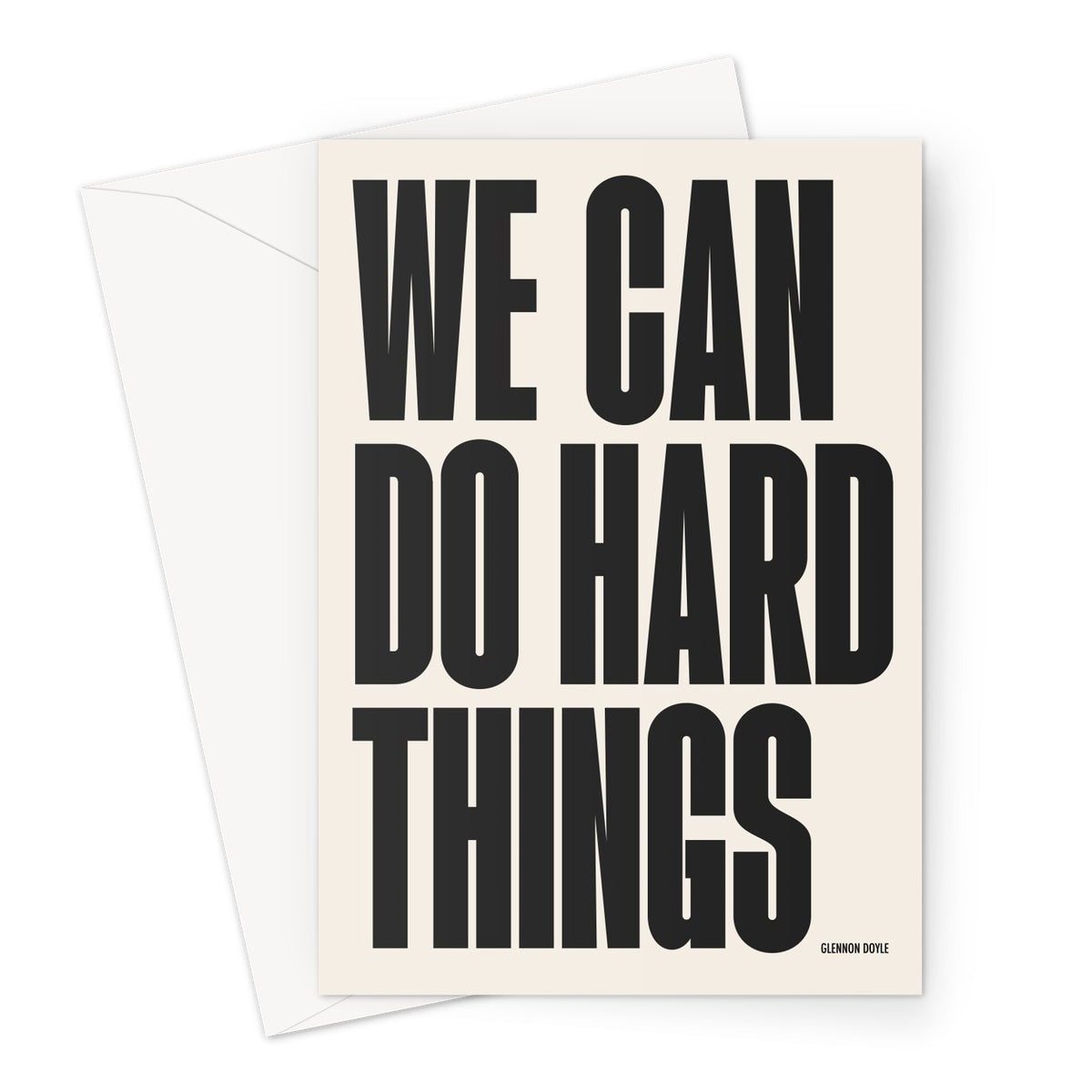HARD THINGS - Stone / Charcoal Greeting Card