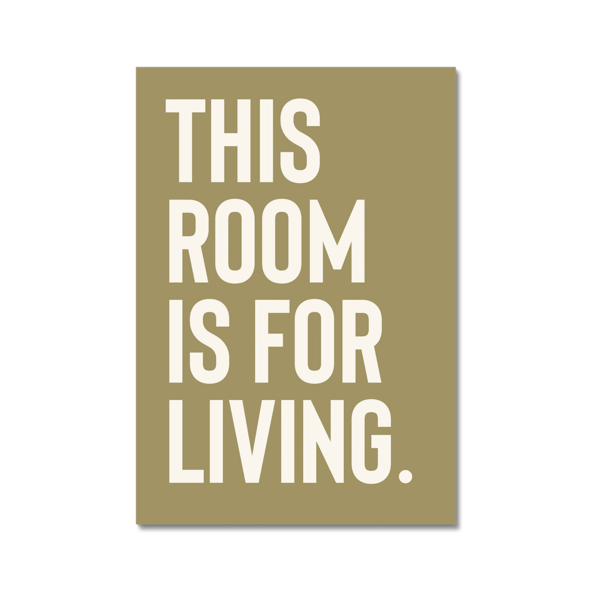 This Room Is For Living - burnt peach.