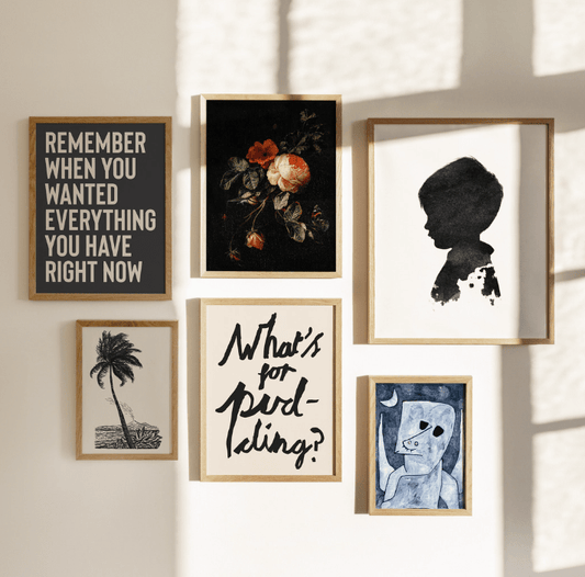 Hanging Art & Creating A Gallery Wall - burnt peach.