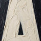 Close up of Letter A oil paint texture typography print on off white background