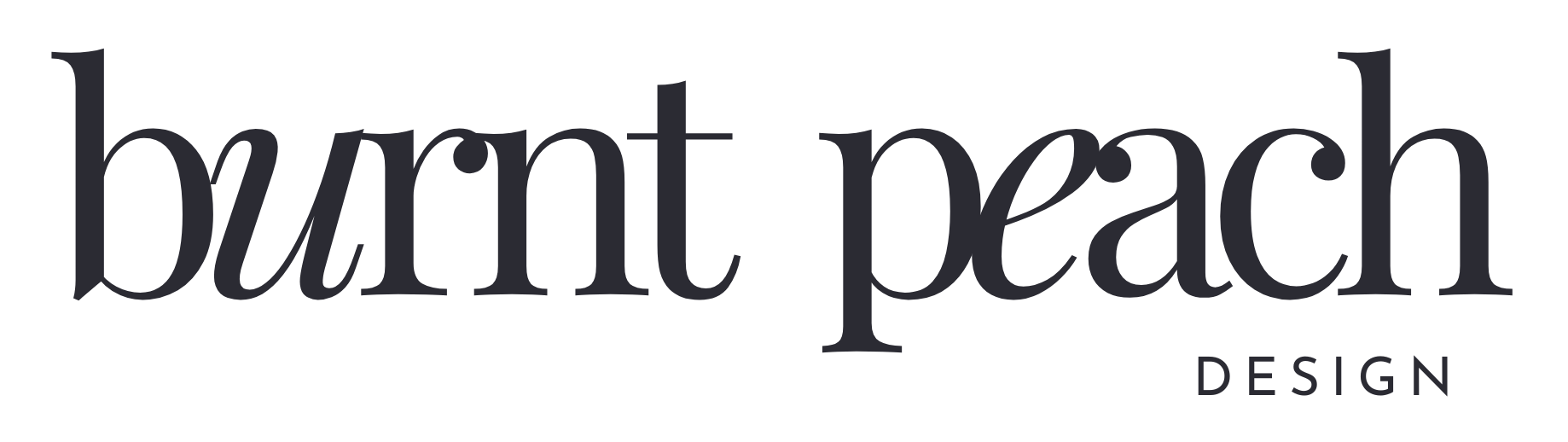 BurntPeach Design logo in black and white