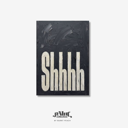 Shhh | Black Bedroom Wall Art