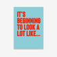 Blue & Red bright typographic quote printable  "It's beginning to look a lot like Christmas"   for dopamine decor.