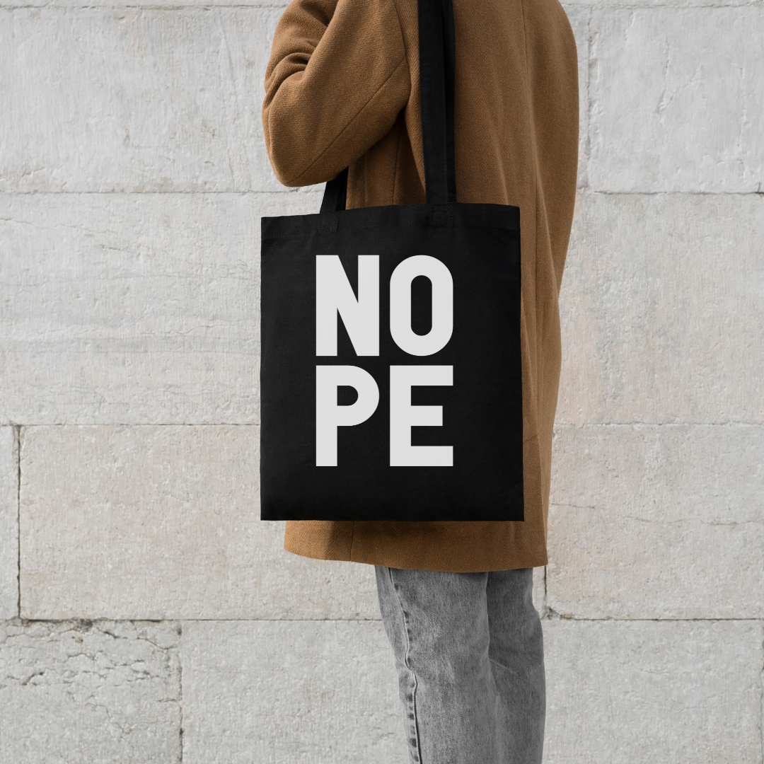 Nope hotsell - Funny Embroidered Canvas Messenger Bag