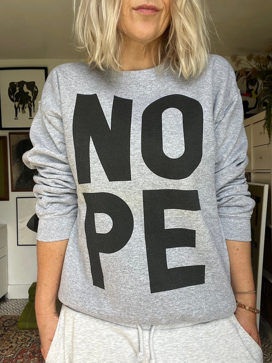 NOPE-Sweatshirt- Medium - Seconds Sale