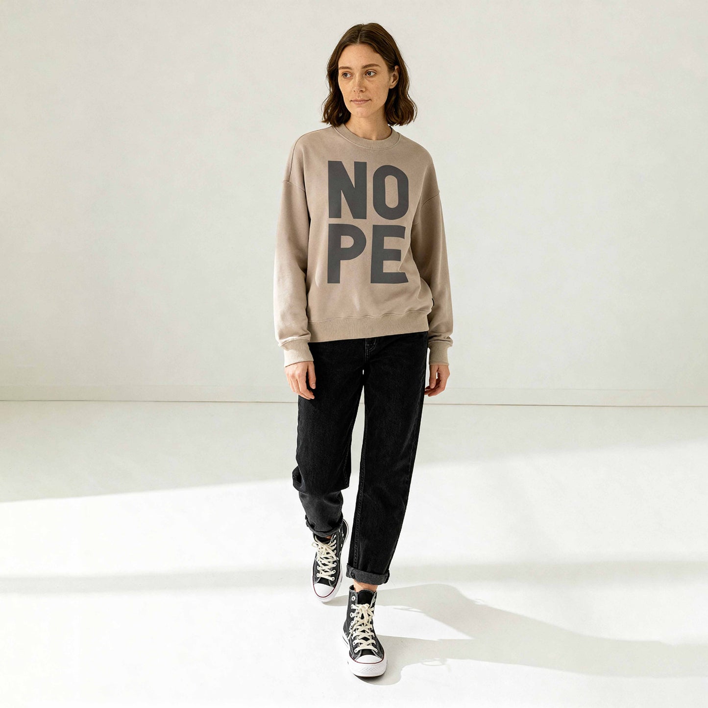 NOPE - Premium Organic Unisex Oversized Sweatshirt