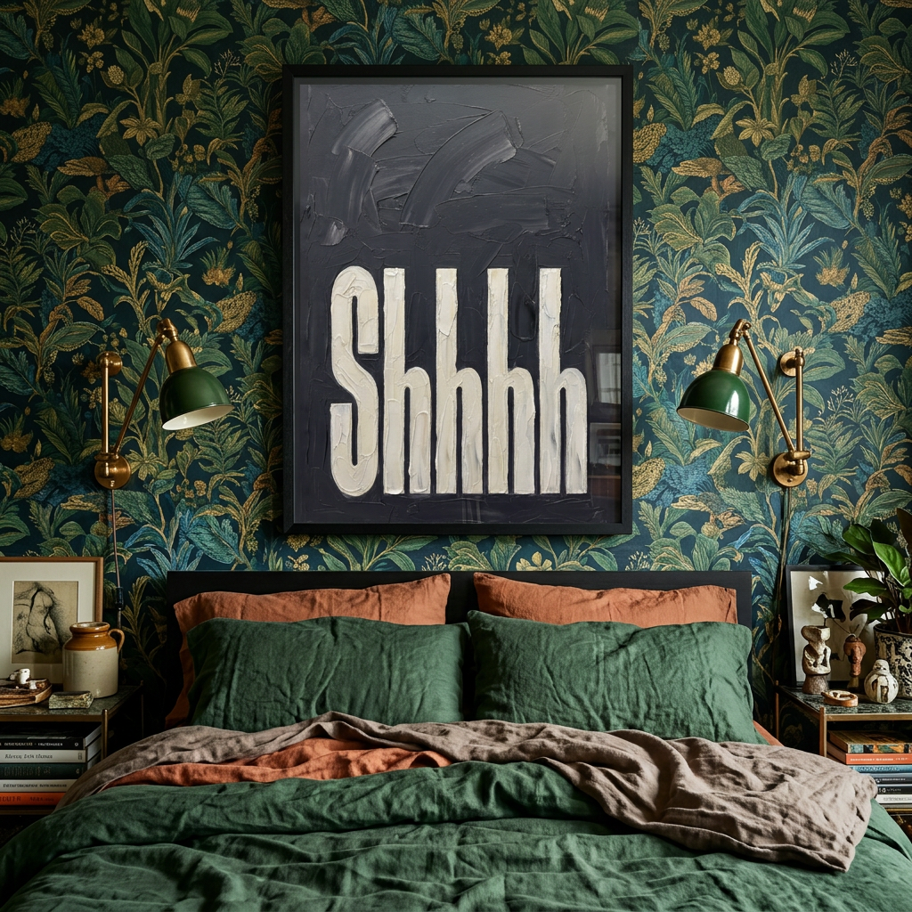 Shhhh Bedroom Wall Art