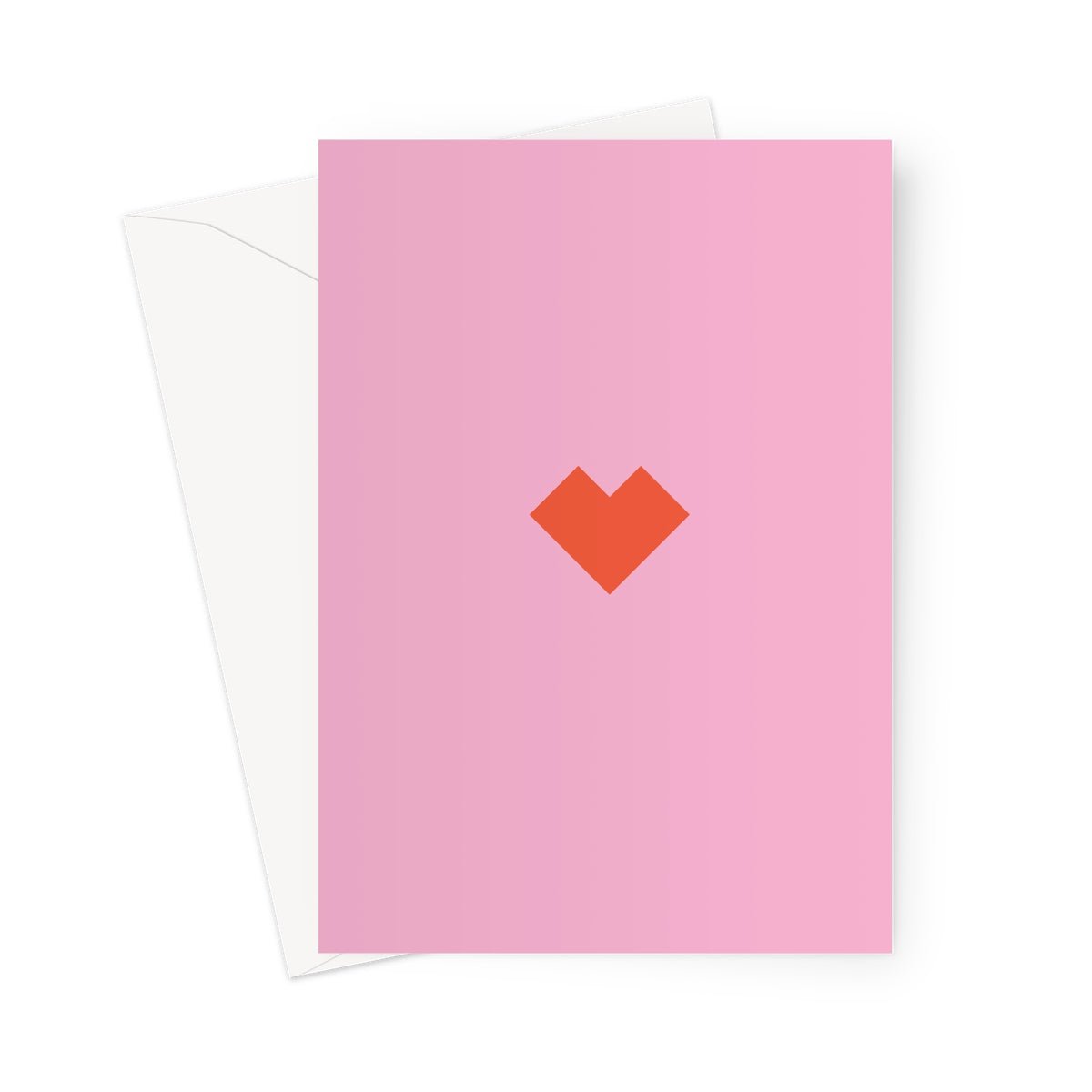 A Little Love - Pink Greeting Card - burnt peach.
