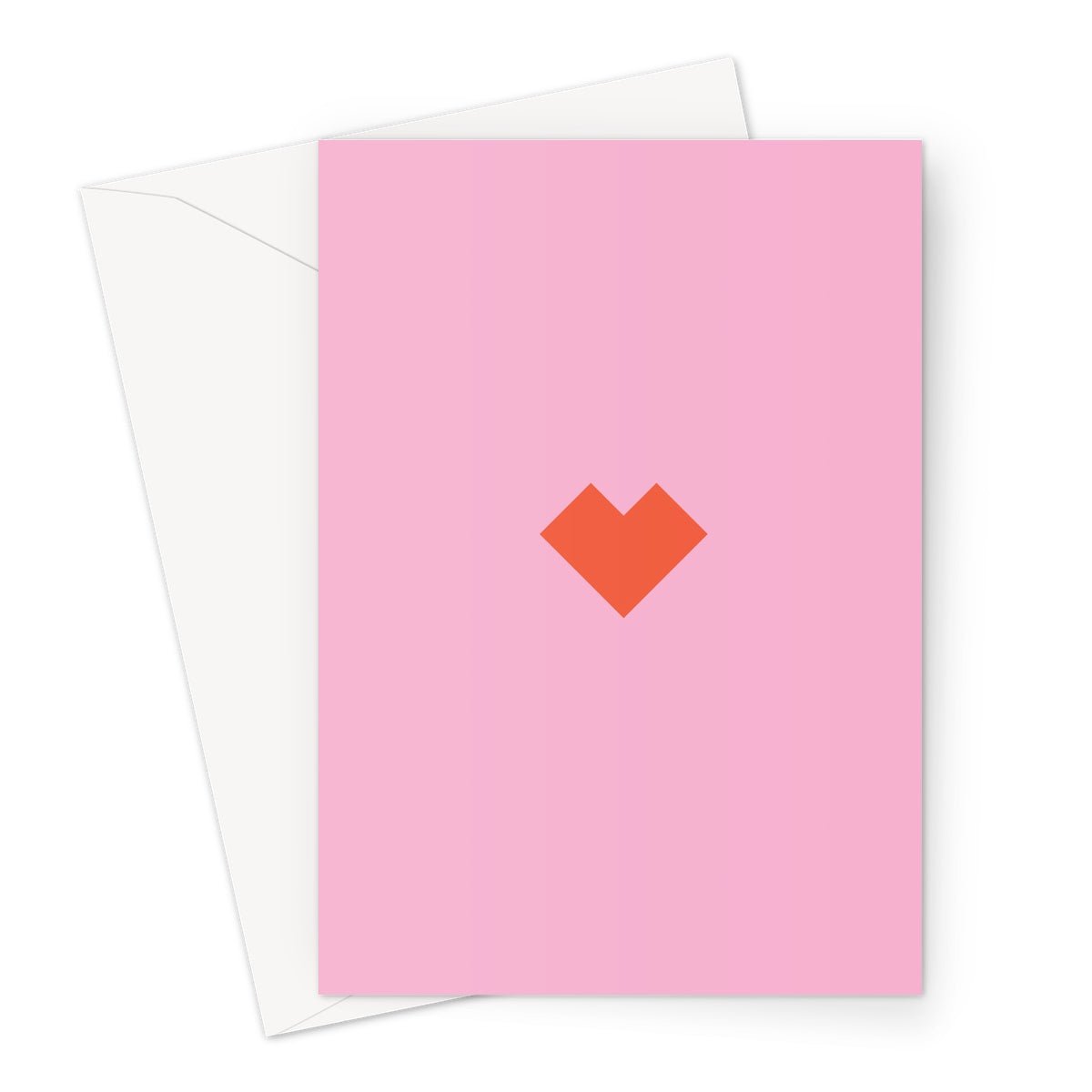 A Little Love - Pink Greeting Card - burnt peach.