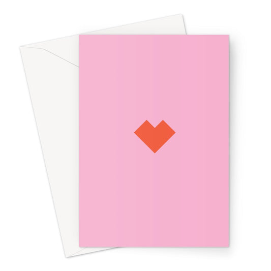 A Little Love - Pink Greeting Card - burnt peach.