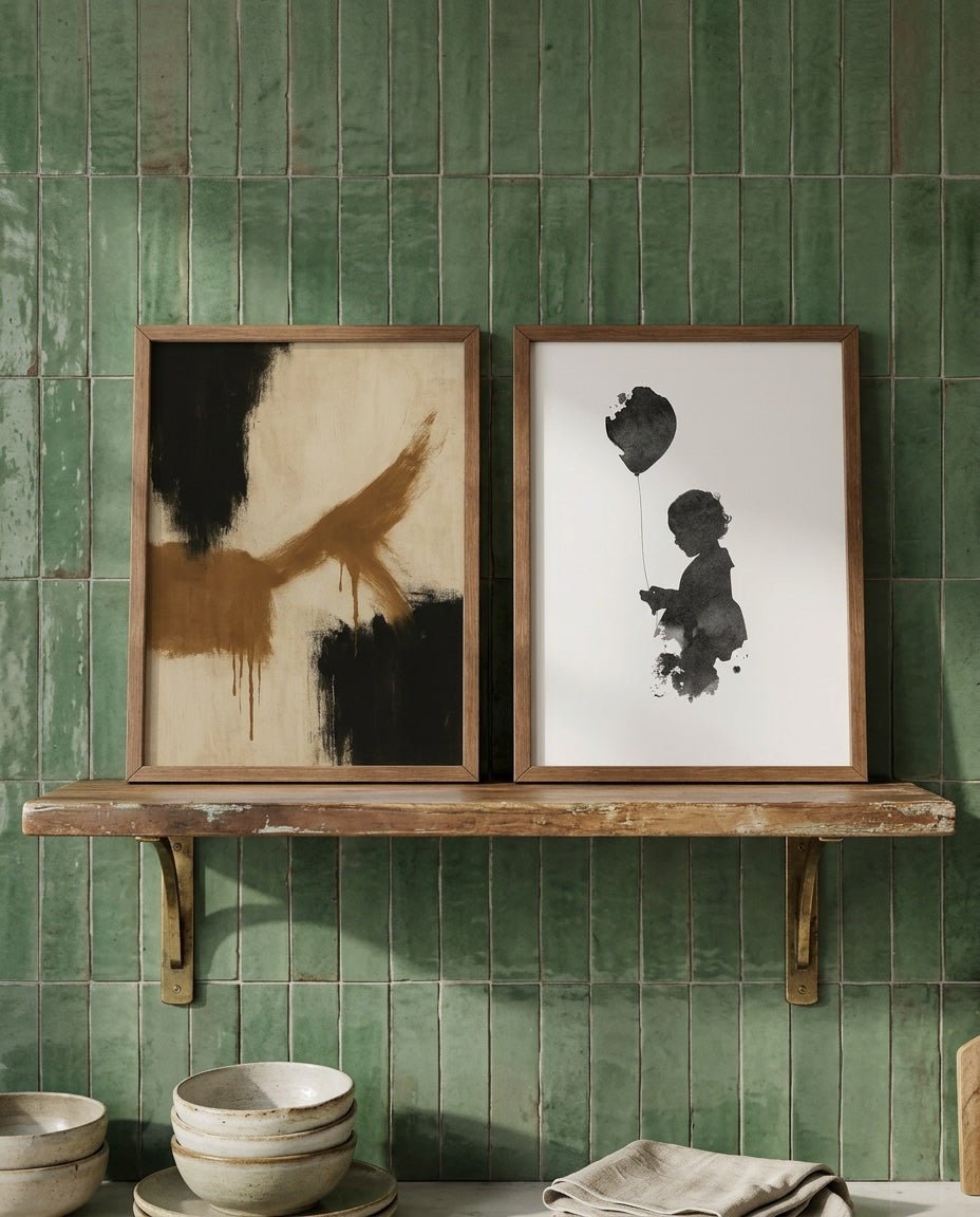 Abstract Canvas Brown 01 - burnt peach.
