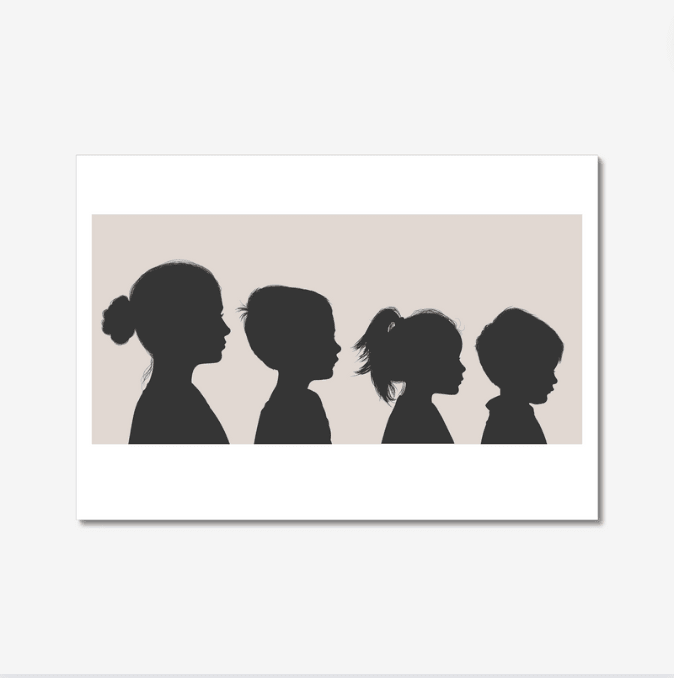 Additional Silhouette (for triple orders and over) - burnt peach.