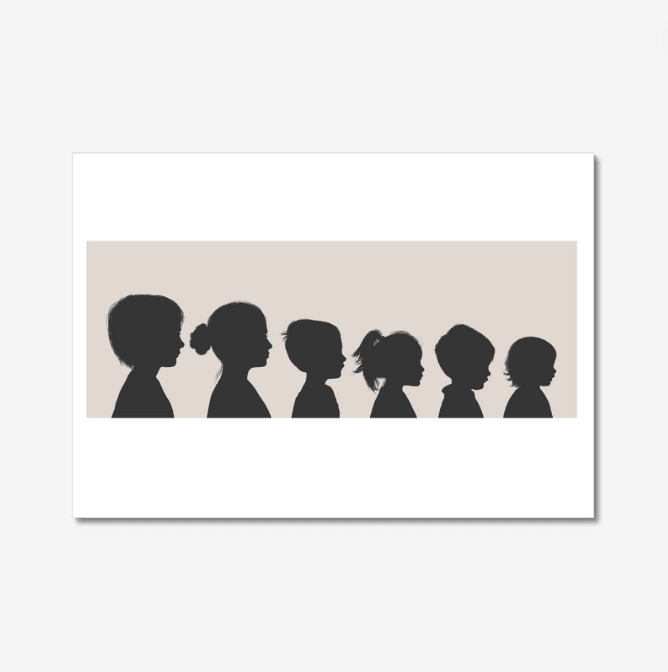 Additional Silhouette (for triple orders and over) - burnt peach.