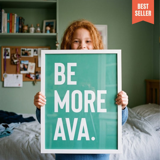 Be More...Customisable Name Print - burnt peach.