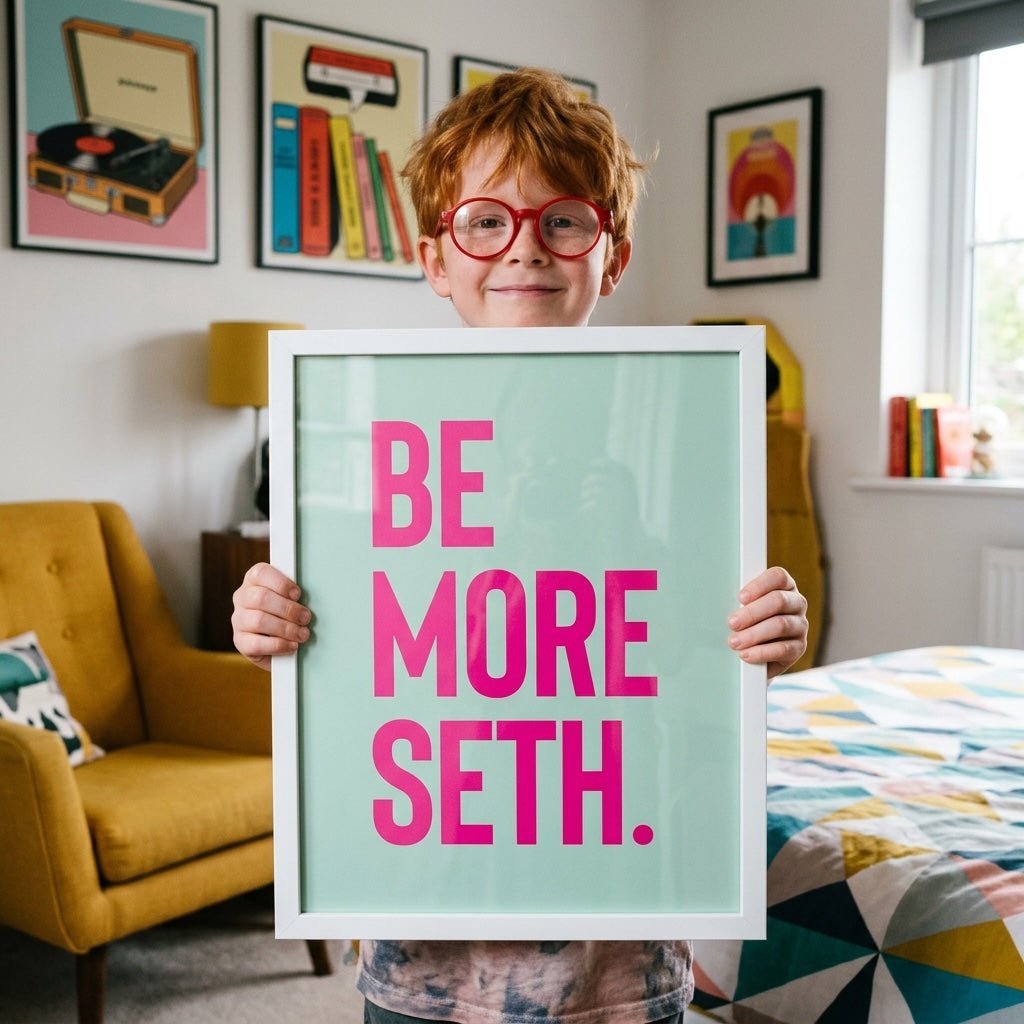Be More...Customisable Name Print - burnt peach.