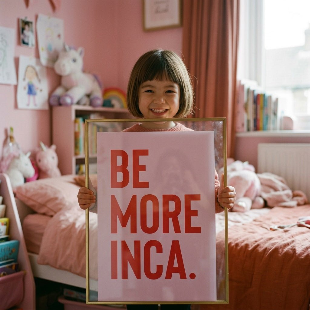 Be More...Customisable Name Print - burnt peach.