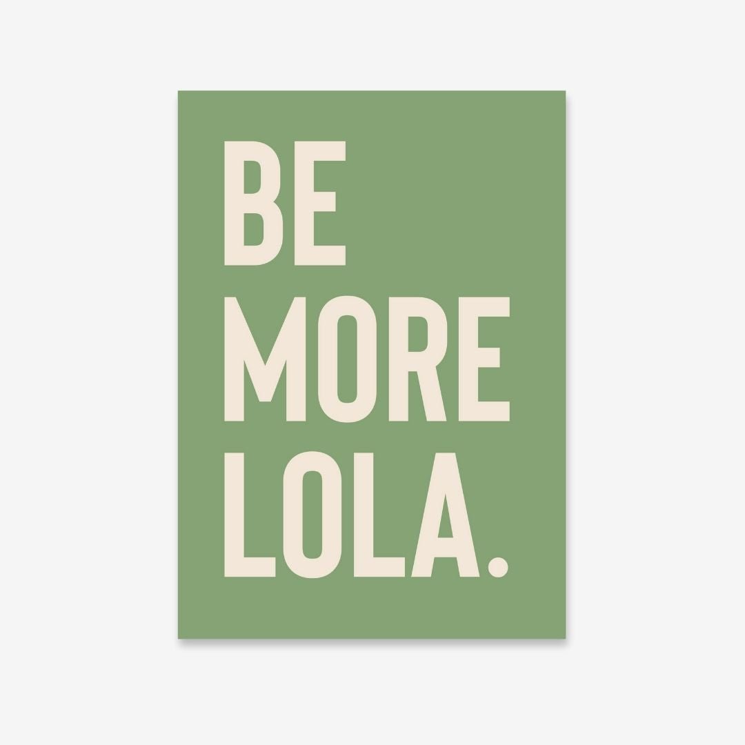 Be More...Customisable Pet Name Print - burnt peach.