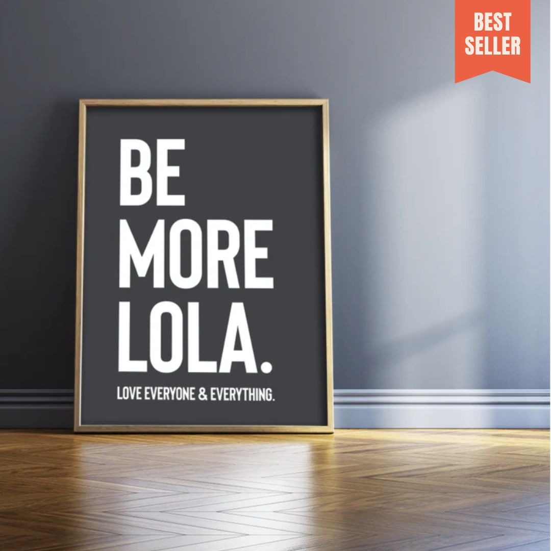 Be More...Customisable Pet Name Print - burnt peach.