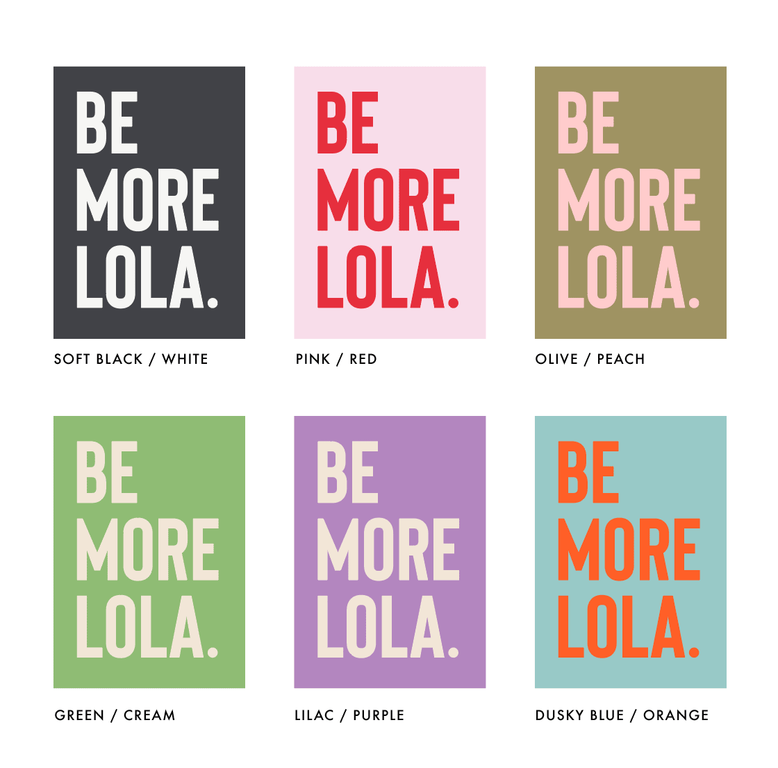 Be More...Customisable Pet Name Print - burnt peach.