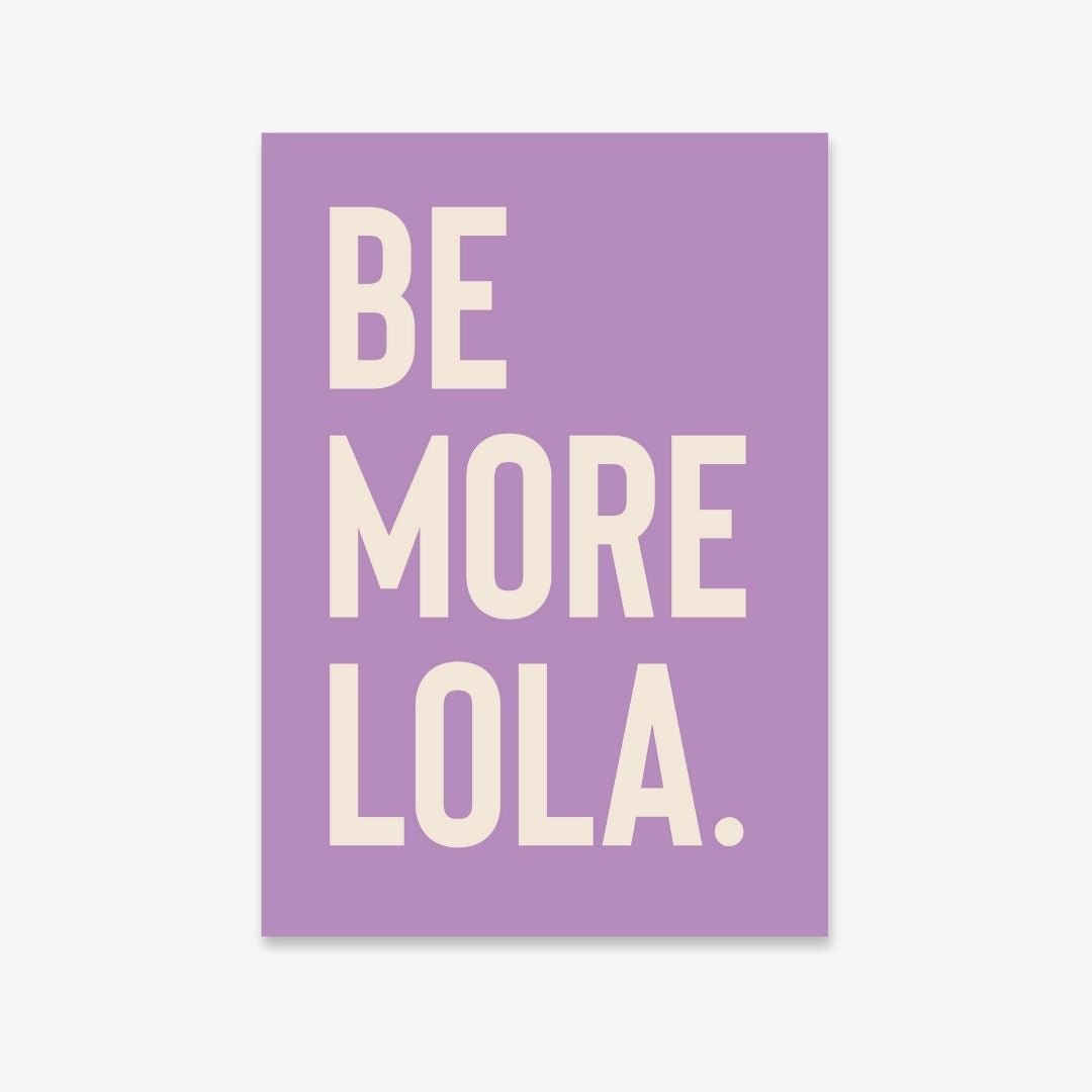 Be More...Customisable Pet Name Print - burnt peach.