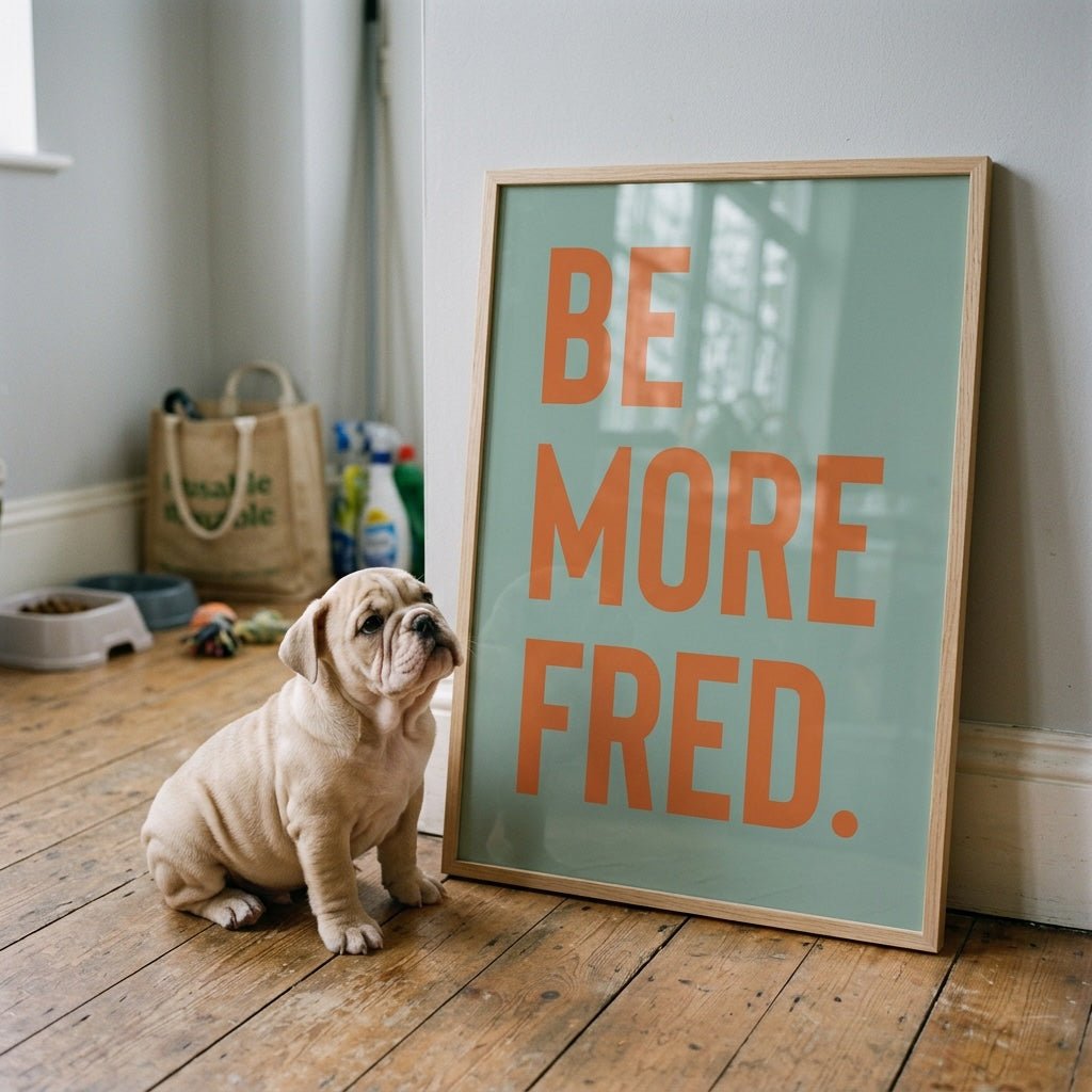 Be More...Customisable Pet Name Print - burnt peach.