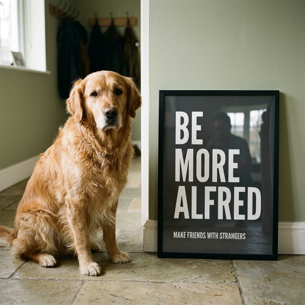 Be More...Customisable Pet Name Print - burnt peach.