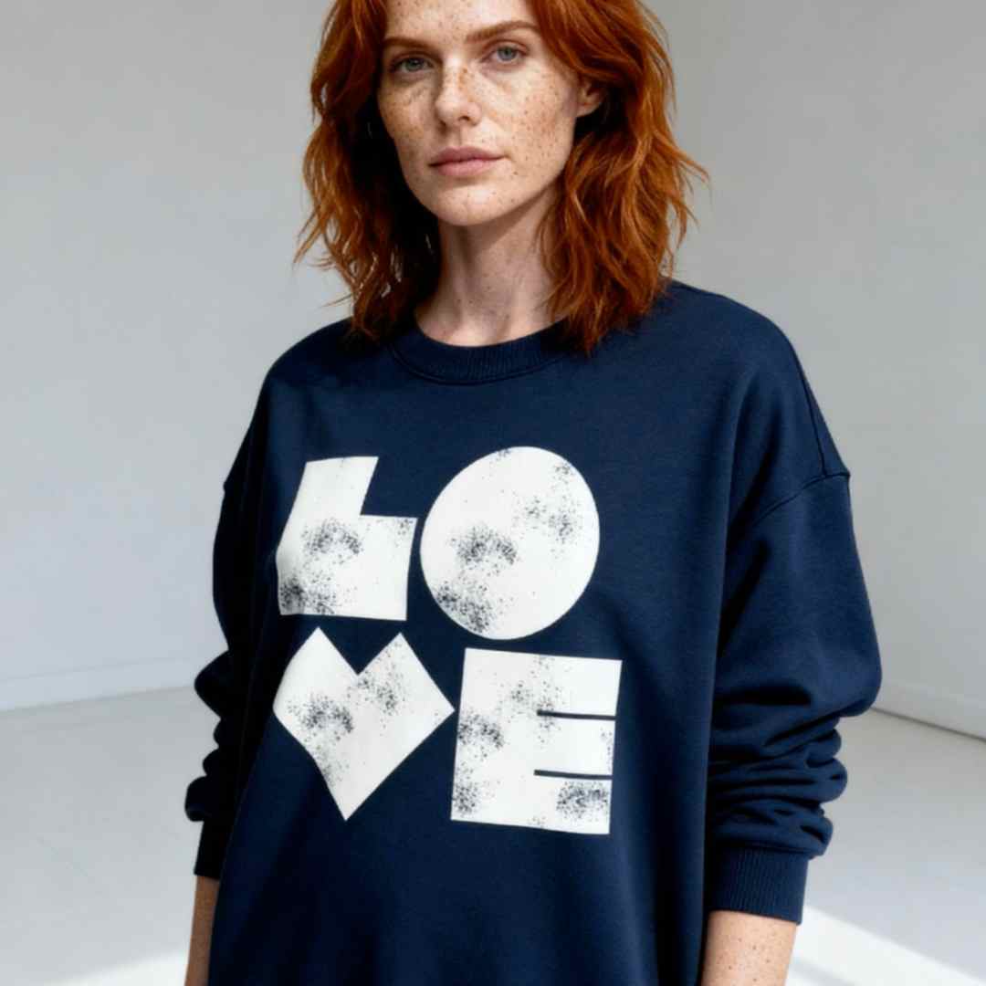 Big Love - Premium Organic Oversized Sweatshirt - burnt peach.