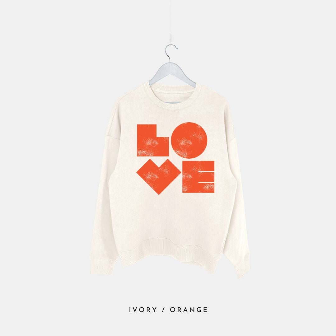 Big Love - Premium Organic Oversized Sweatshirt - burnt peach.