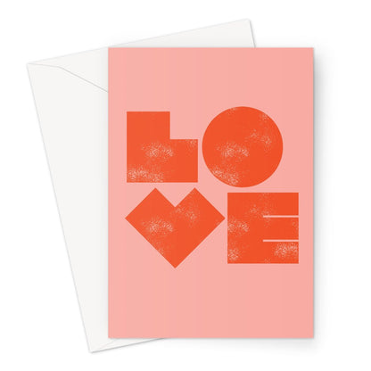 BIG OL' LOVE - Pink Greeting Card - burnt peach.