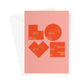 BIG OL' LOVE - Pink Greeting Card - burnt peach.