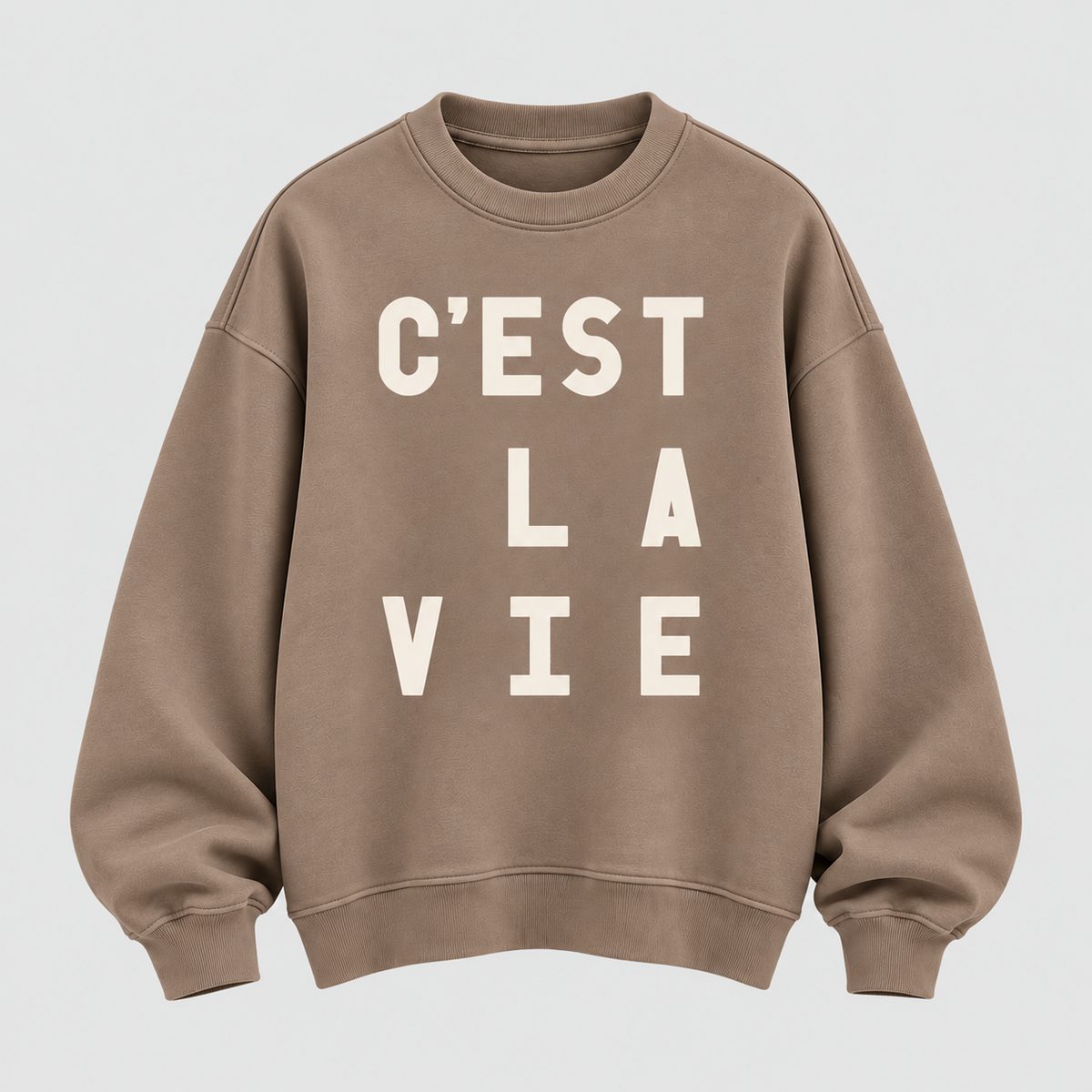 C'est La Vie | Premium Organic Sweatshirt - burnt peach.