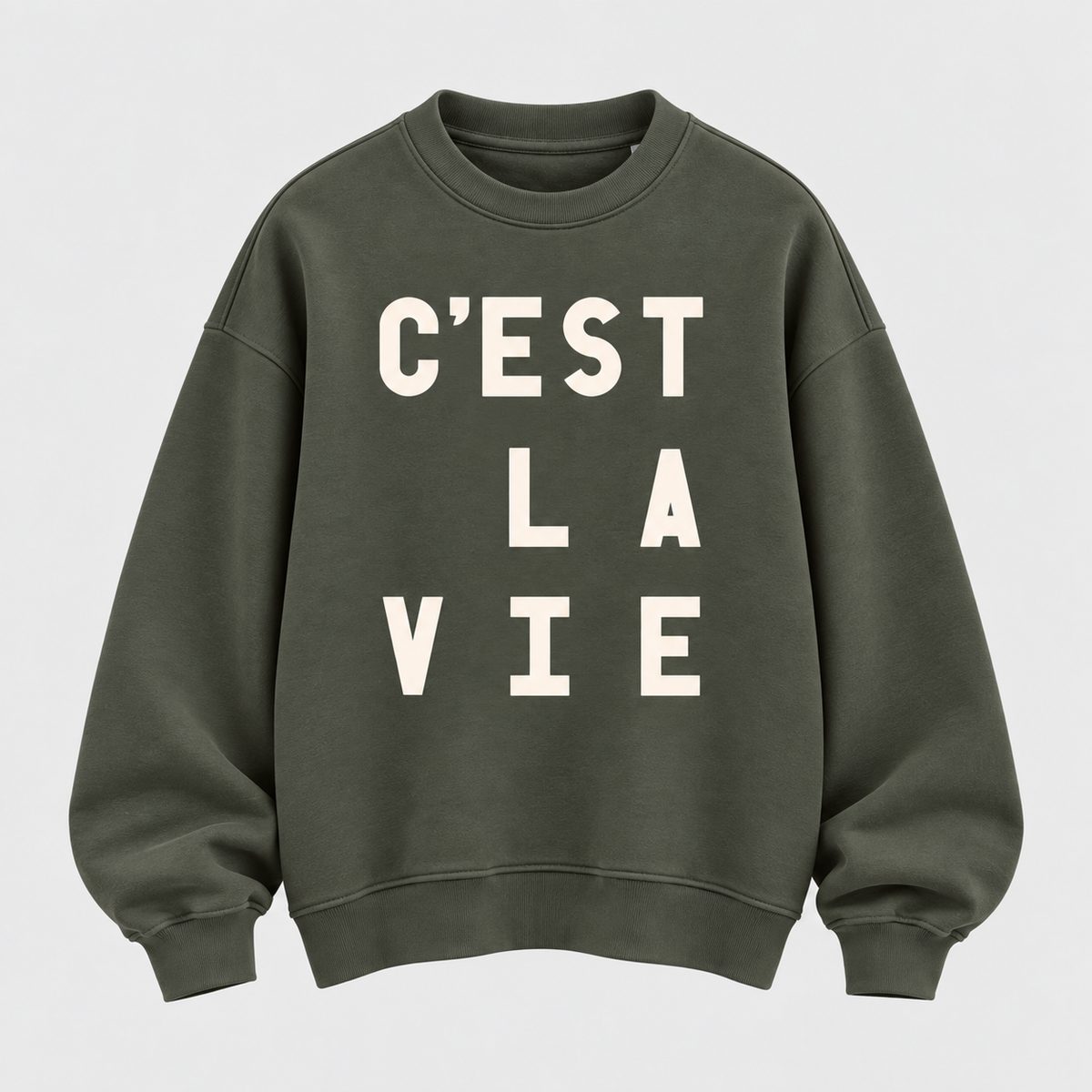 C'est La Vie | Premium Organic Sweatshirt - burnt peach.