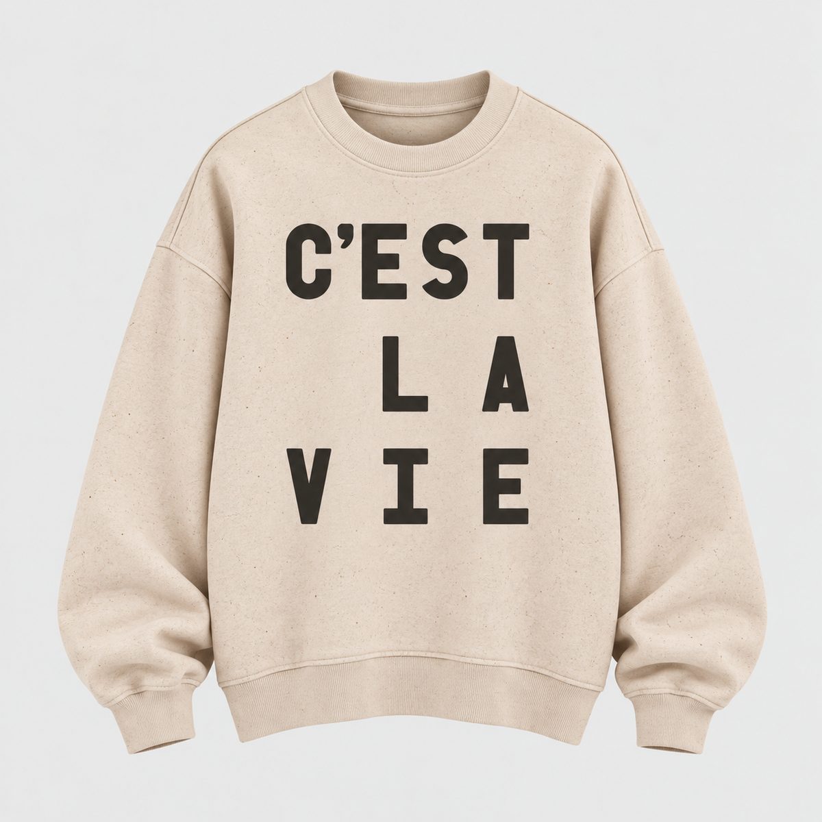 C'est La Vie | Premium Organic Sweatshirt - burnt peach.