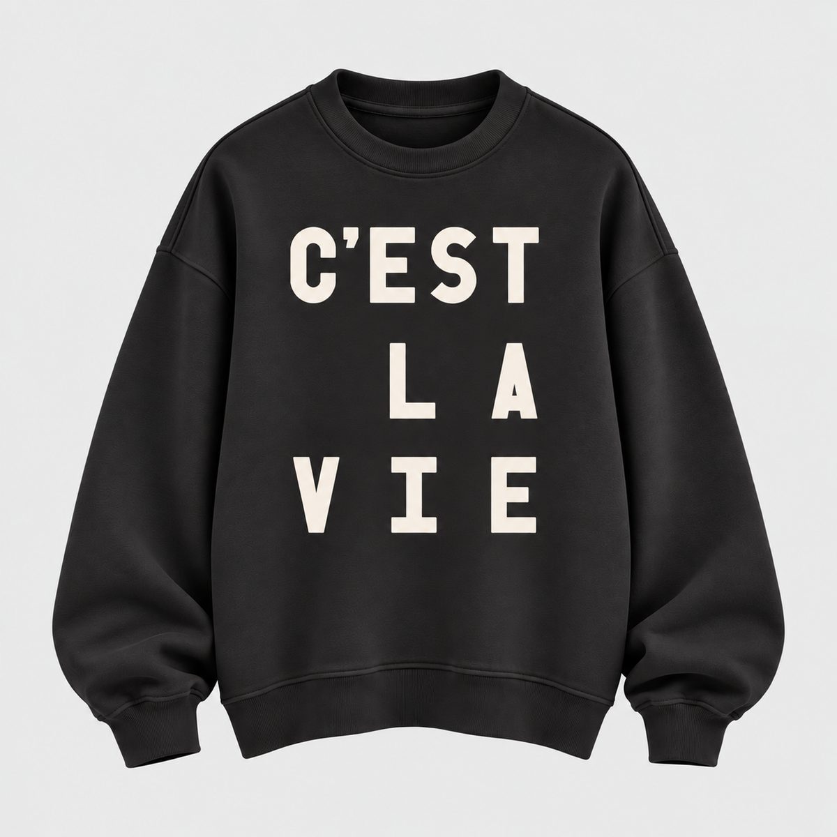 C'est La Vie | Premium Organic Sweatshirt - burnt peach.