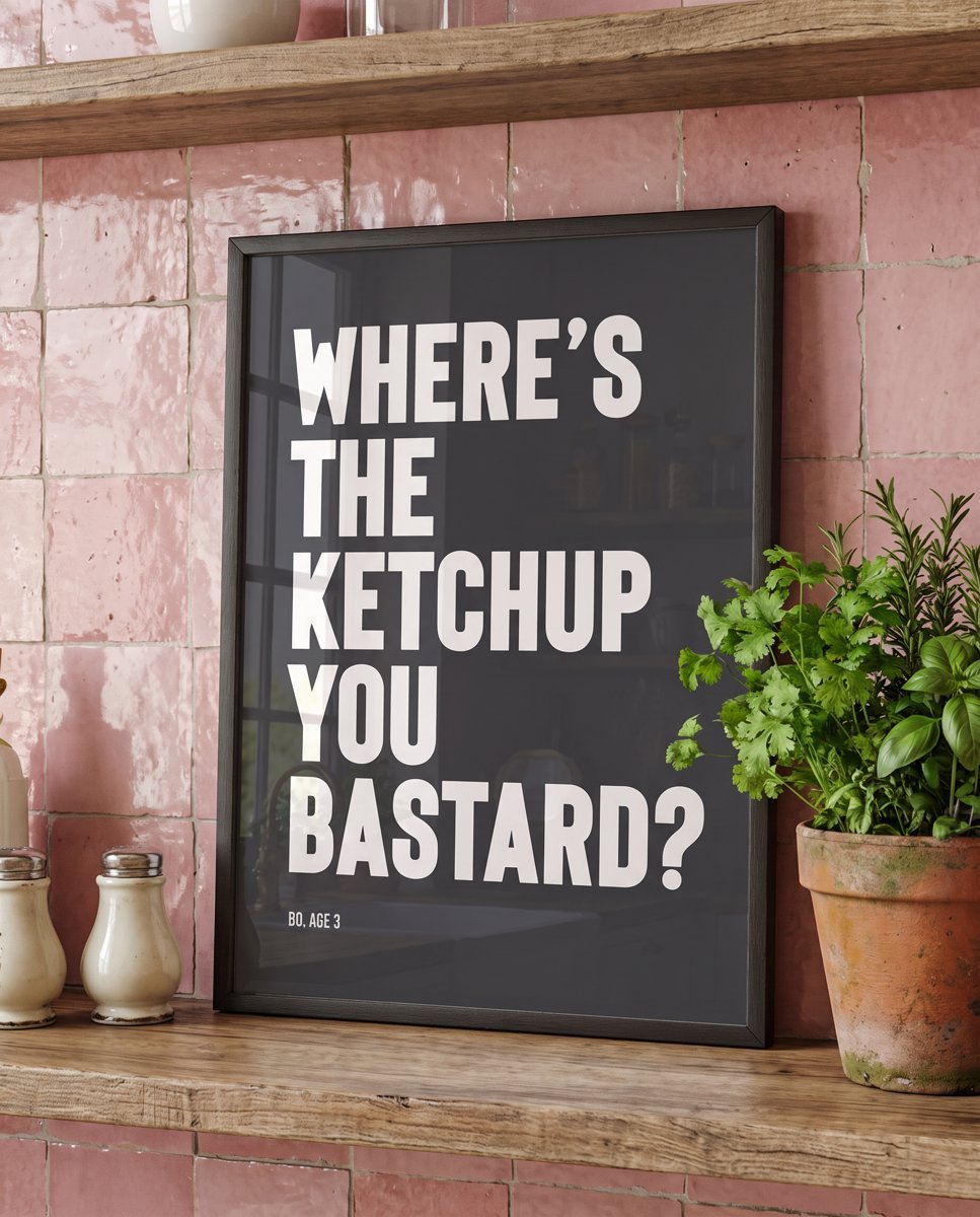 Custom Quote Prints - Personalised Typography Wall Art - burnt peach.