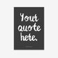 Custom Quote Prints - Personalised Typography Wall Art - burnt peach.
