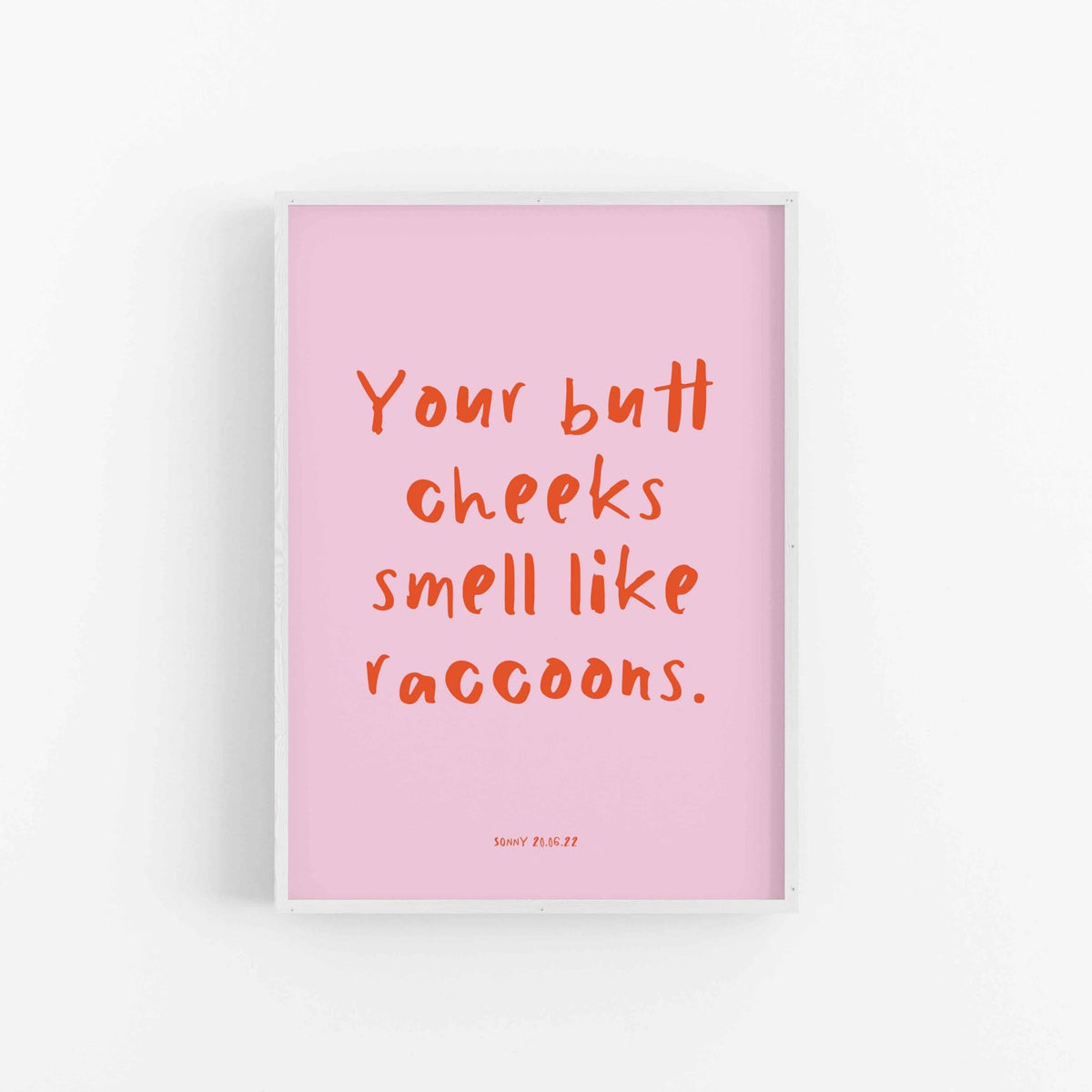 Custom Quote Prints - Personalised Typography Wall Art - burnt peach.