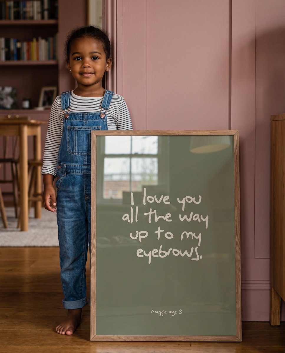 Custom Quote Prints - Personalised Typography Wall Art - burnt peach.