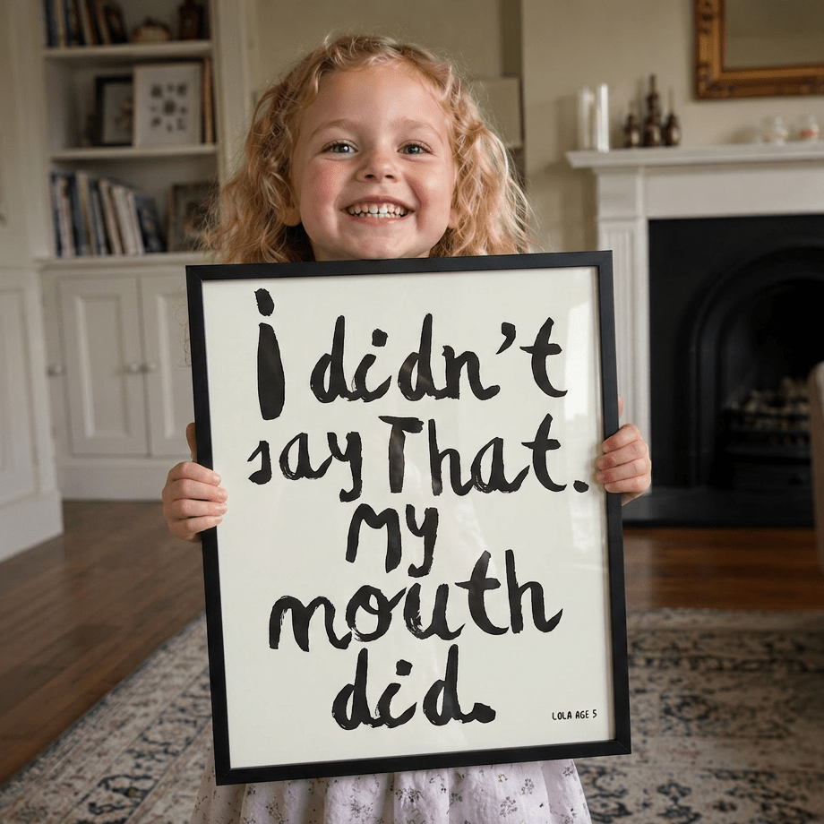 Custom Quote Prints - Personalised Typography Wall Art - burnt peach.