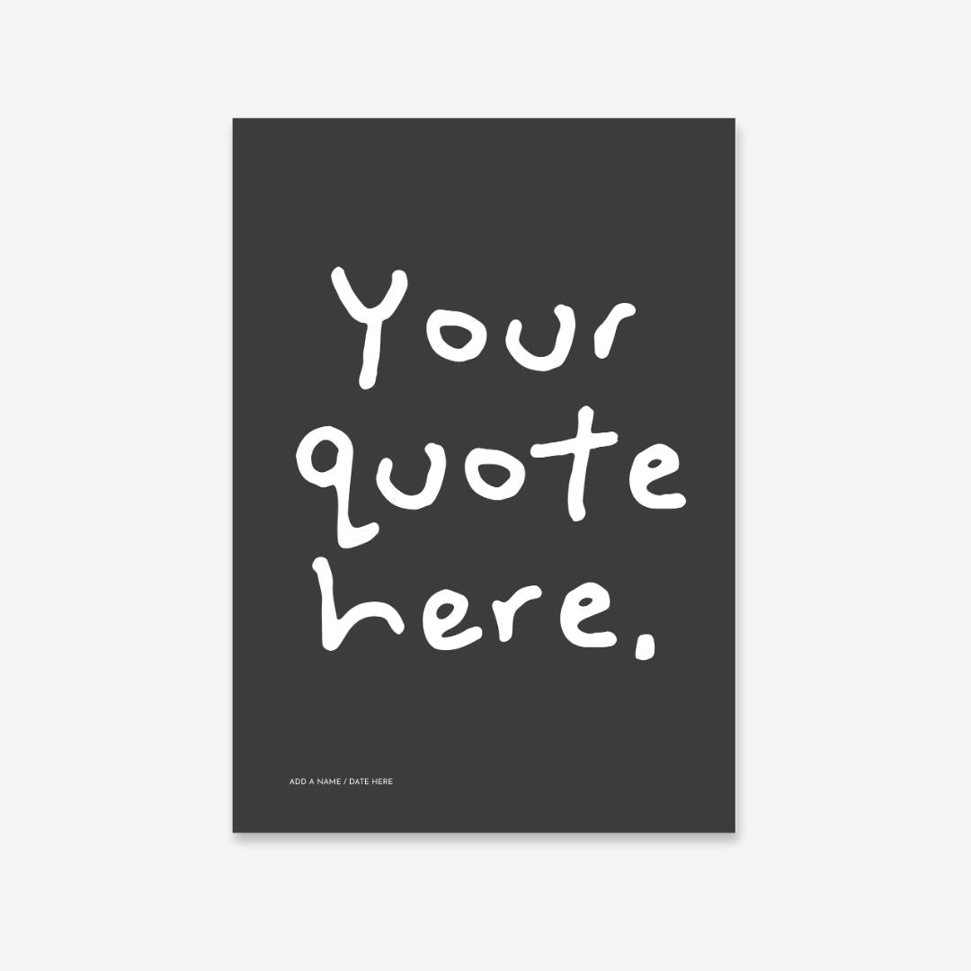 Custom Quote Prints - Personalised Typography Wall Art - burnt peach.