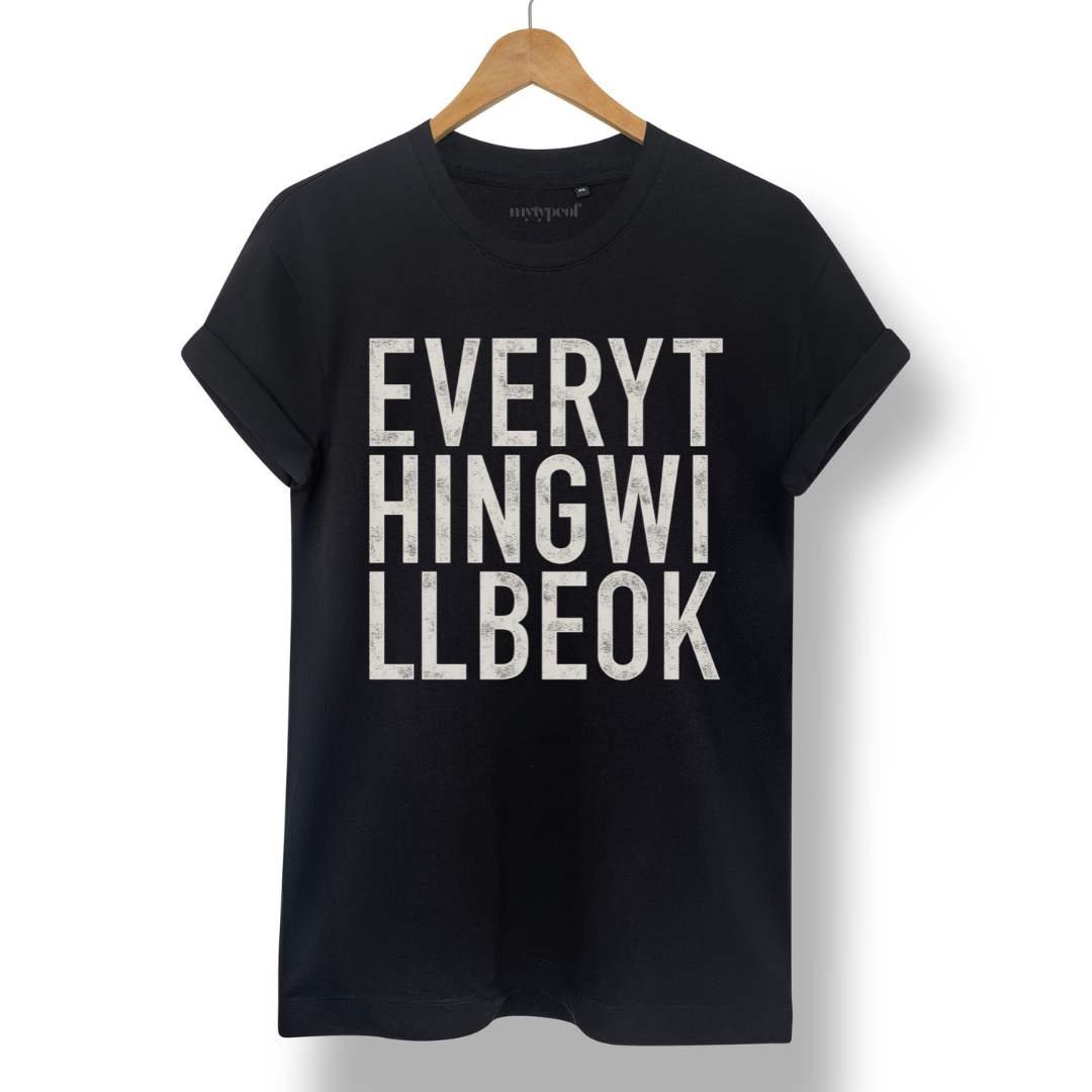 Everything Will Be OK | Black | XS - burnt peach.