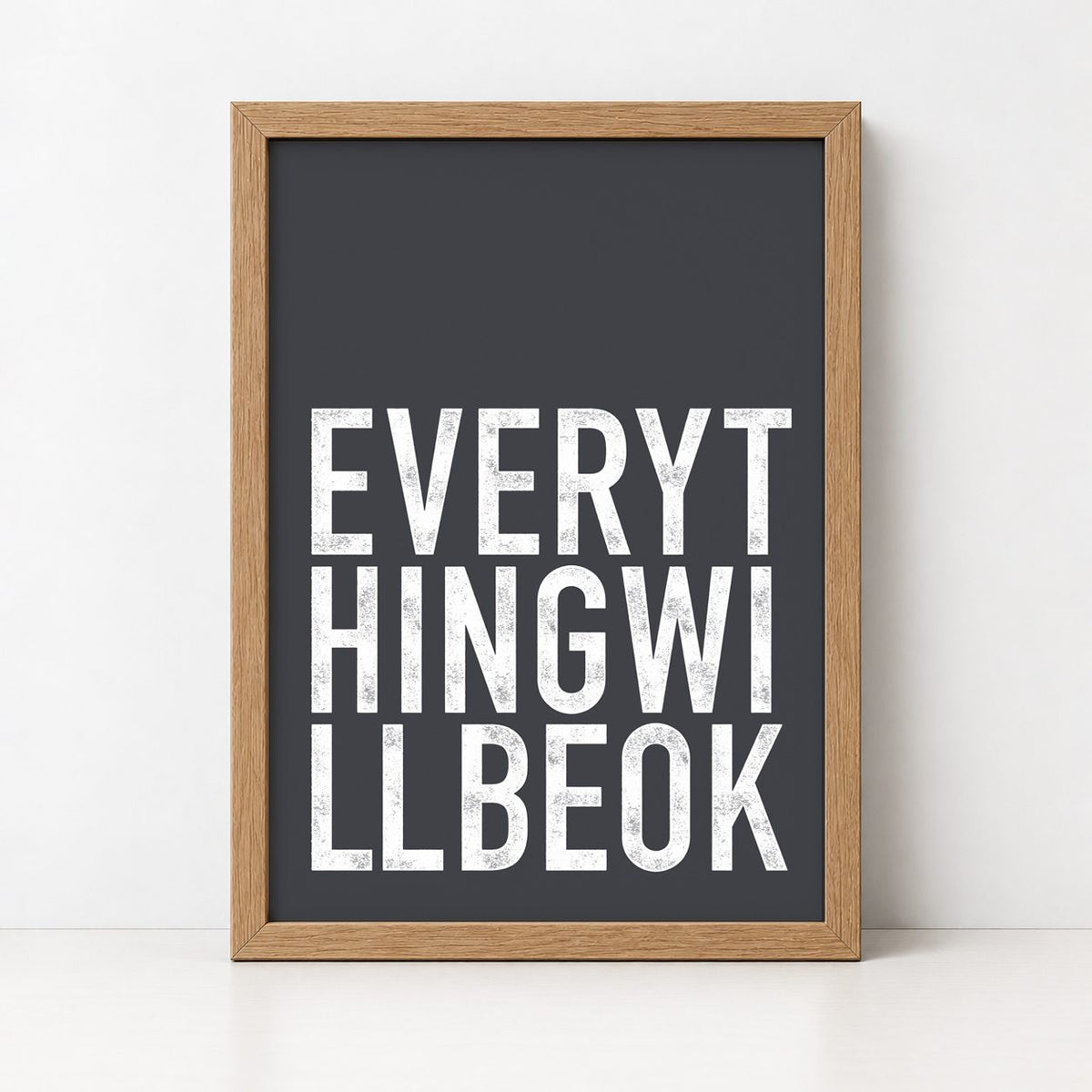 Everything Will Be Ok | Framed Print - burnt peach.