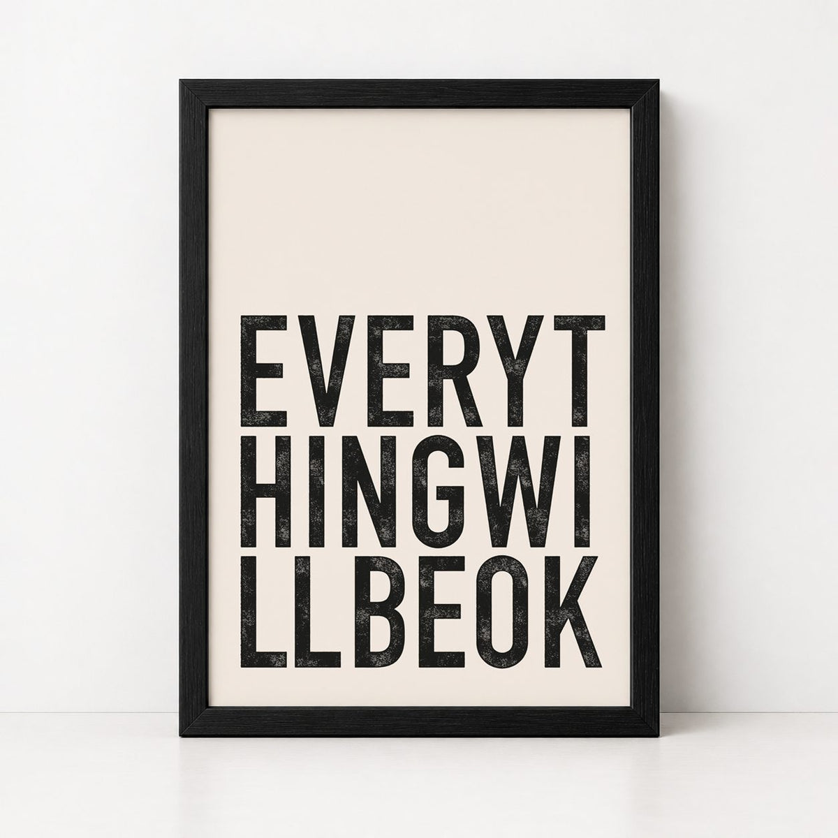 Everything Will Be Ok | Framed Print - burnt peach.